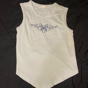Y2k style crop open back shirt